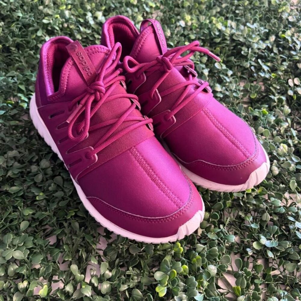 Adidas Women's Pink and Burgundy Trainers